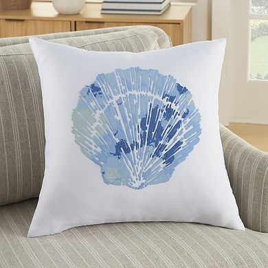 Mina Victory Lifestyle Raised Printed Seashell Indoor Throw Pillow