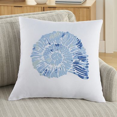 Mina Victory Lifestyle Raised Print Nautical Indoor Throw Pillow