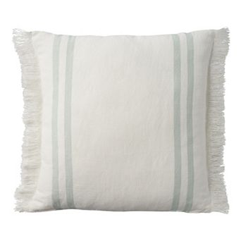 Mina Victory Lifestyle Cotton Linen Stripes Indoor Throw Pillow
