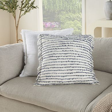 Mina Victory Lifestyle Handstitch Line Stripe Indoor Throw Pillow