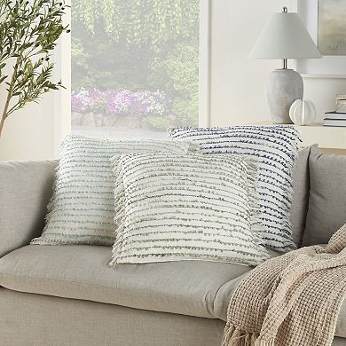 Mina Victory Lifestyle Handstitch Line Stripe Indoor Throw Pillow