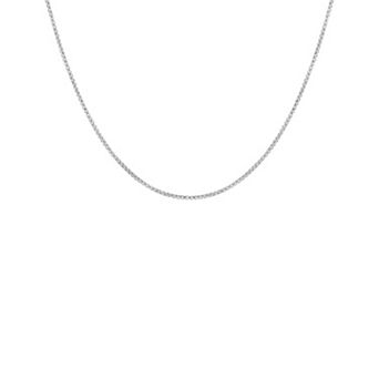 PRIMROSE Sterling Silver Rounded Box Chain Necklace
