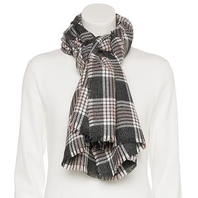 Women's Nine West Woven Plaid Shine Softy Wrap