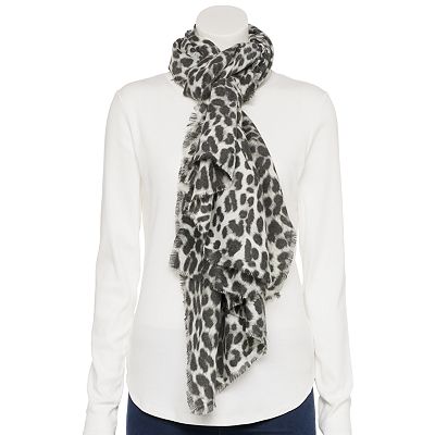 スカーフ [HAZZYS] 25 S/S 100% SILK White Leopard Petit Silk Scarf HAZZYS] 25 S/S 100% SILK White Leopard Petit Silk Scarf