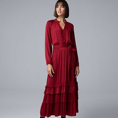 Women's Simply Vera Vera Wang Tiered Ruffle Maxi Dress