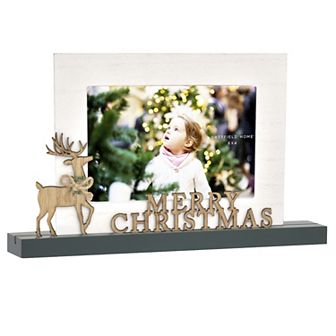 Merry Christmas 4" x 6" Reindeer Table Top Picture Frame