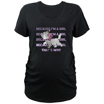 Disney's The Aristocats Marie Because I'm A Girl Maternity Graphic Tee