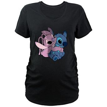 Disney's Lilo & Stitch Angel Hugging Stitch Maternity Graphic Tee