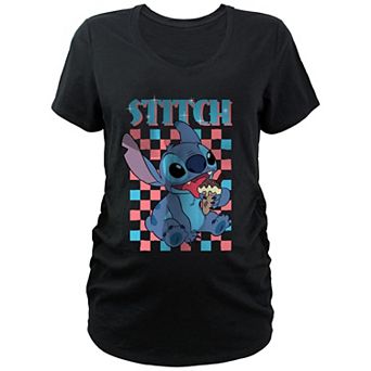Disney's Lilo & Stitch Enjoying Ice Cream Maternity Graphic Tee