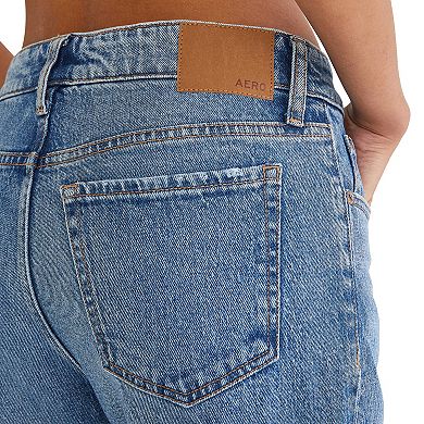 Juniors' Aeropostale Mid Rise Ankle Straight Jeans