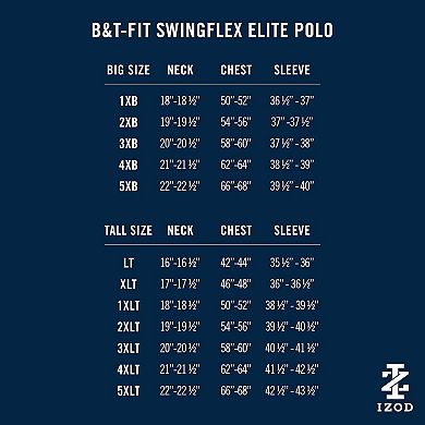 Big & Tall IZOD Swingflex Elite Golf Short Sleeve Polo Shirt
