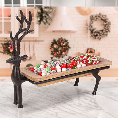 Reindeer Decorative Tray Table Decor