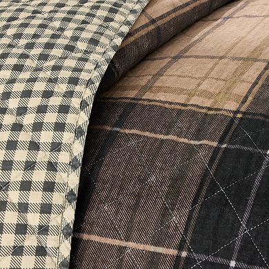 Cuddl Duds Scenic Lodge Flannel Quilt Set