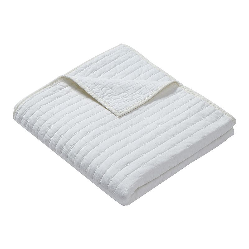 Greenland Home Fashions Monterrey White Throw Blanket, Antique White