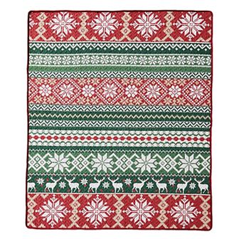 Greenland Home Fashions Fair Isle Throw Blanket