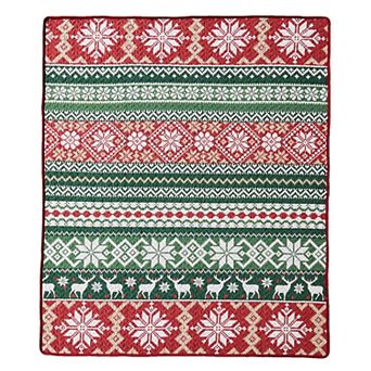 Greenland Home Fashions Fair Isle Throw Blanket