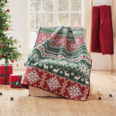 Greenland Home Fashions Fair Isle Throw Blanket