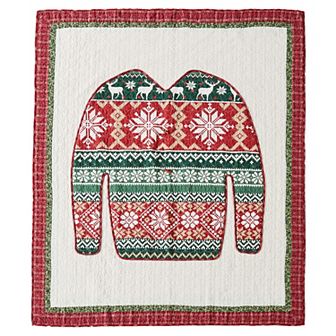 Greenland Home Fashions Christmas Sweater Throw Blanket