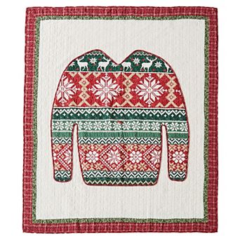 Greenland Home Fashions Christmas Sweater Throw Blanket