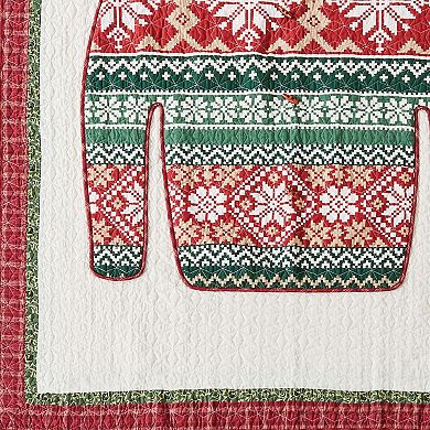 Greenland Home Fashions Christmas Sweater Throw Blanket