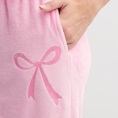 Plush Pink Bow Jogger Set main image 1
