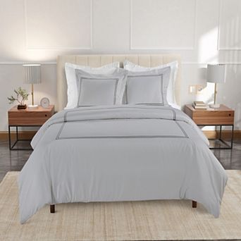 Hotelier Baratta Stitch Duvet Cover Set with Shams