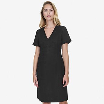 Women's Andrew Marc Short Sleeve V-Neck Sheath Dress