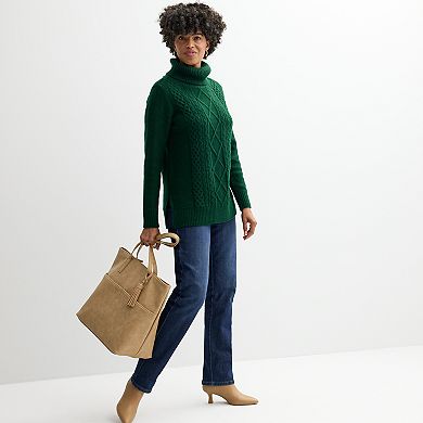 Women's Croft & Barrow® Turtleneck Tunic Sweater