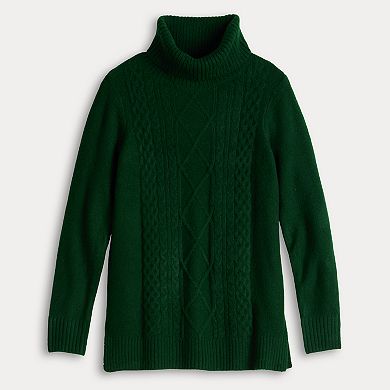 Women's Croft & Barrow® Turtleneck Tunic Sweater