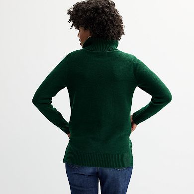 Women's Croft & Barrow® Turtleneck Tunic Sweater