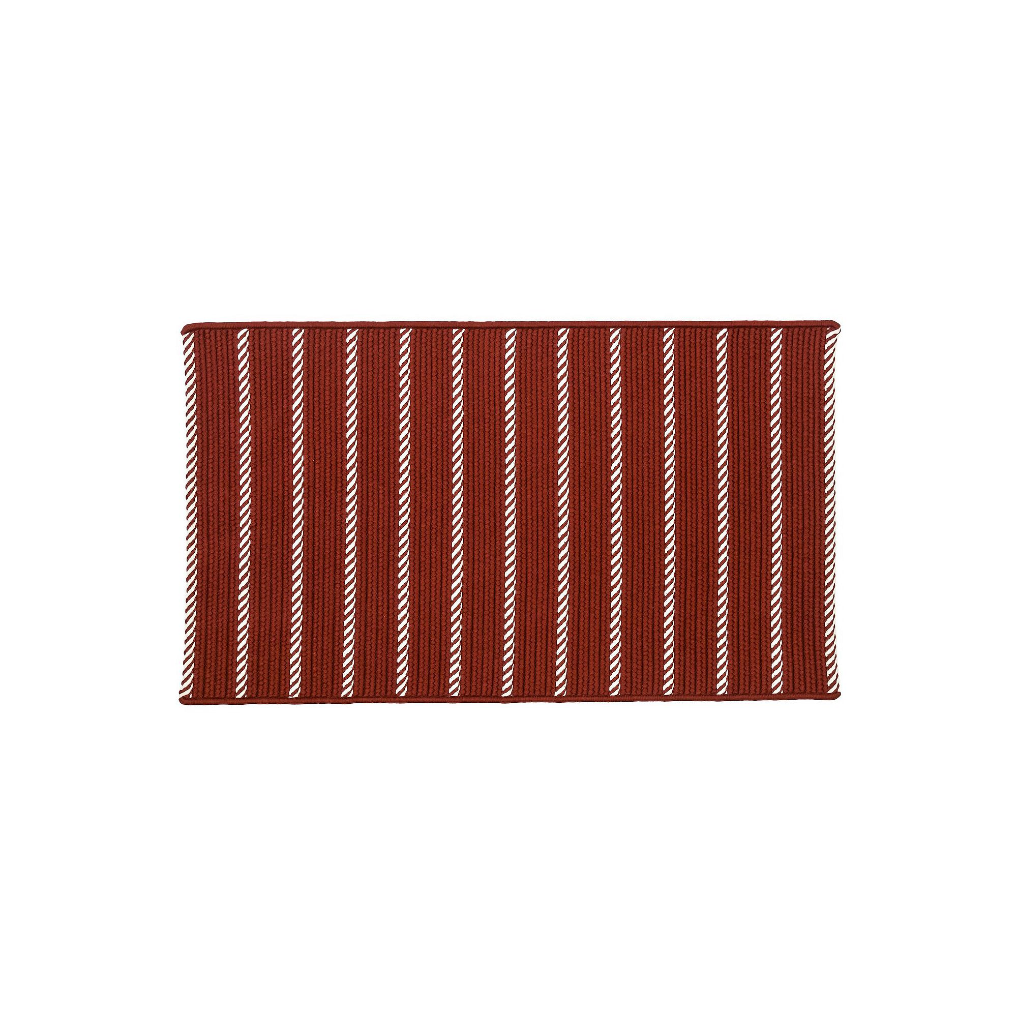 Colonial Mills Elf Stripe Reversible Throw or Area Rug, Red