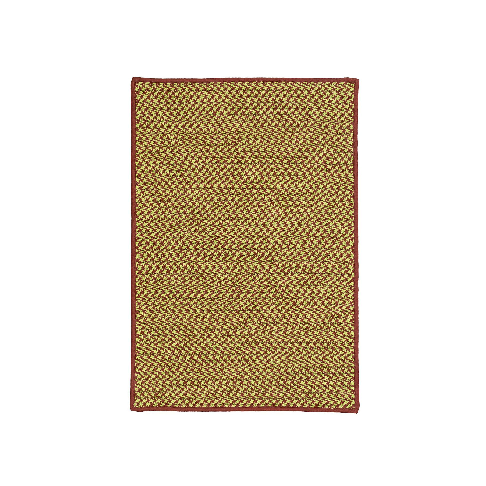 Colonial Mills Holly Tweed Reversible Throw or Area Rug, Vibe Green Red
