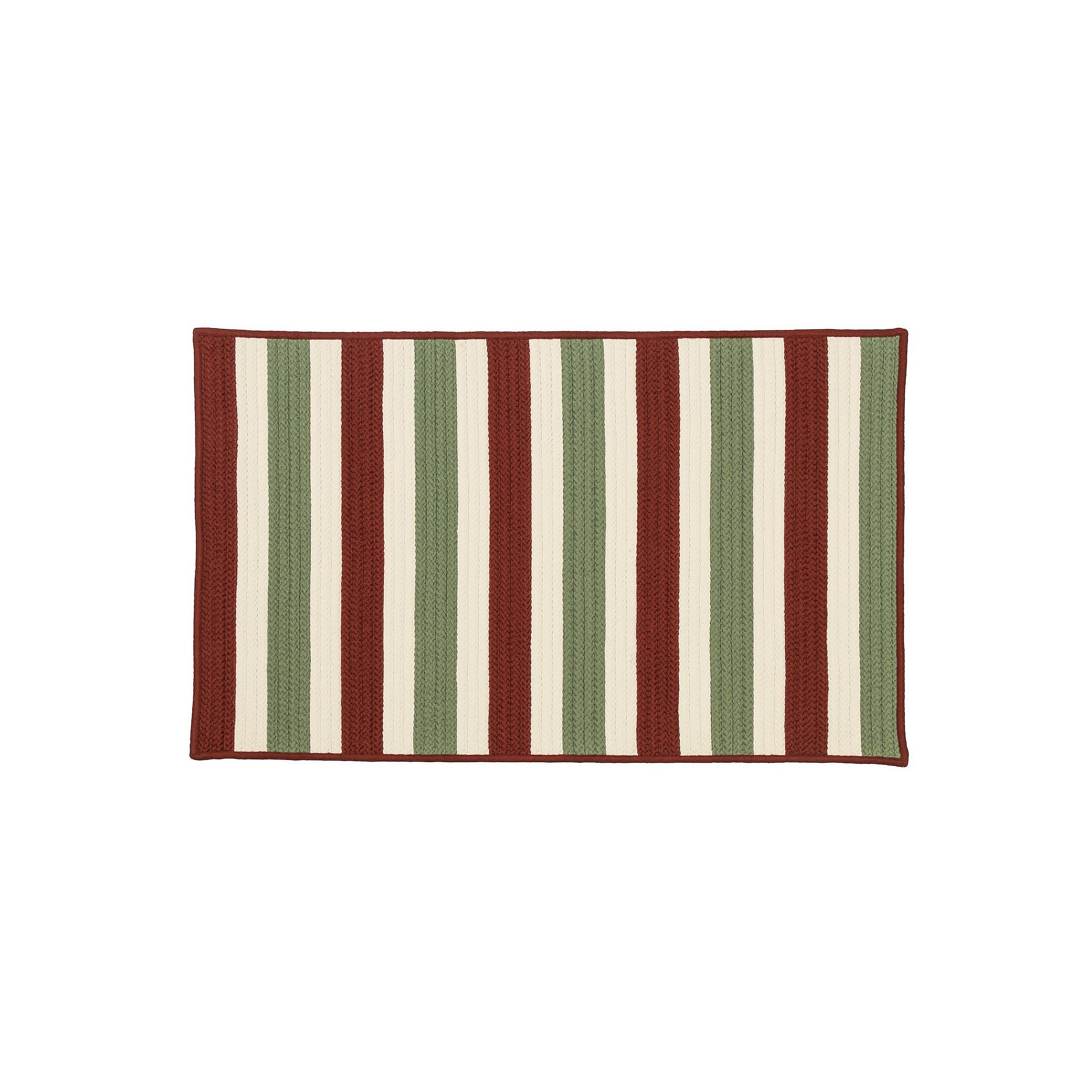 Colonial Mills Prancer Dreams Striped Reversible Throw or Area Rug, Red Gre