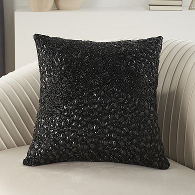 Mina Victory Luminescence Fully Beaded Throw Pillow
