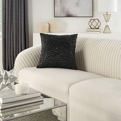 Mina Victory Luminescence Fully Beaded Throw Pillow