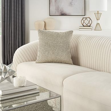 Mina Victory Sofia Beaded Horizontal Stripes Throw Pillow