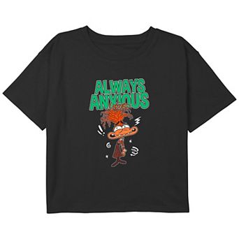 Disney / Pixar's Inside Out 2 Always Anxious Girls 7-16 Cropped Graphic Tee