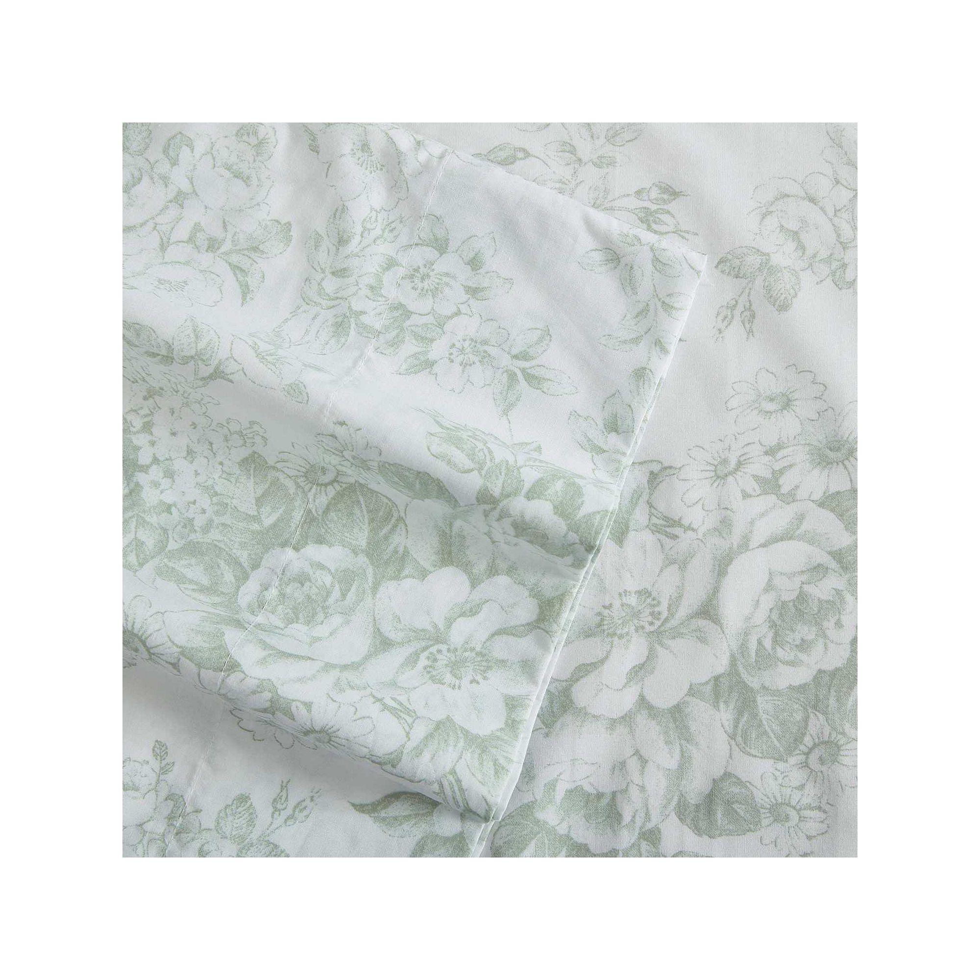 Laura Ashley Toile Delight Green Sheet Set