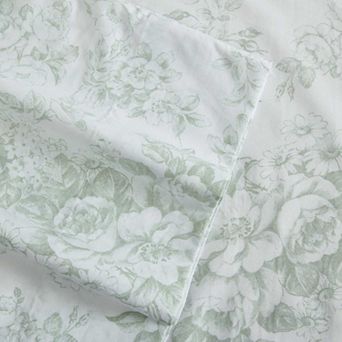Laura Ashley Toile Delight Green Sheet Set