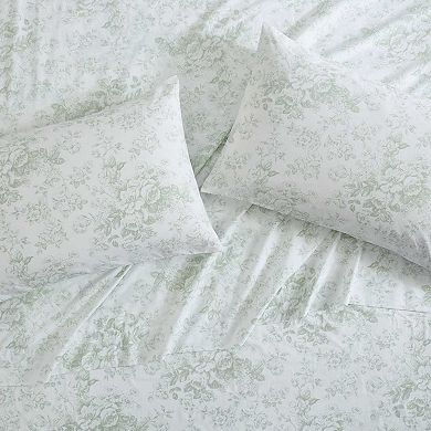 Laura Ashley Toile Delight Green Sheet Set