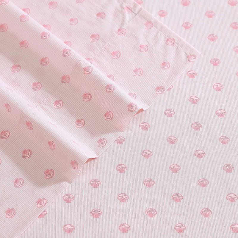 Laura Ashley Scallop Embroidered Sheet Set, Scallop Pink