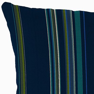 Jordan Manufacturing Sunbrella 16" x 16" Canvas Regatta Blue Solid Square Knife Edge Outdoor Throw Pillow (2-Pack)