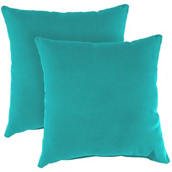 Jordan Manufacturing Sunbrella Canvas Regatta Square Knife-Edge Outdoor Throw Pillow 2-Pack