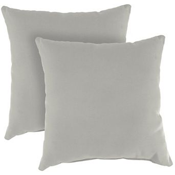 Jordan Manufacturing Sunbrella Canvas Regatta Square Knife-Edge Outdoor Throw Pillow 2-Pack