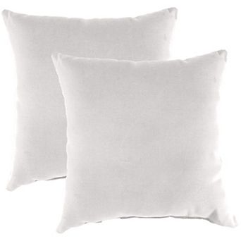 Jordan Manufacturing Sunbrella Canvas Regatta Square Knife-Edge Outdoor Throw Pillow 2-Pack