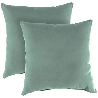 Jordan Manufacturing Sunbrella Canvas Regatta Square Knife-Edge Outdoor Throw Pillow 2-Pack