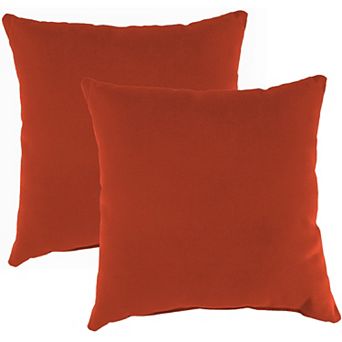 Jordan Manufacturing Sunbrella Canvas Regatta Square Knife-Edge Outdoor Throw Pillow 2-Pack