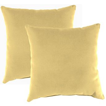 Jordan Manufacturing Sunbrella Canvas Regatta Square Knife-Edge Outdoor Throw Pillow 2-Pack