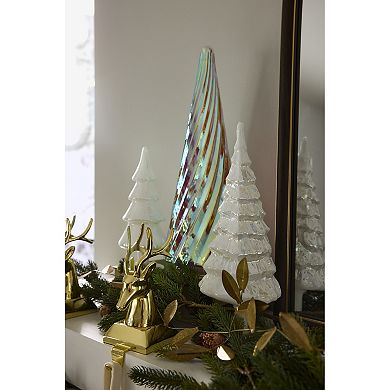 St. Nicholas Square Large Iridescent Glass Tree Table Decor