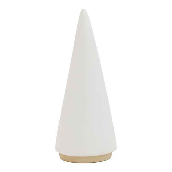 St. Nicholas Square&reg; Large White Ceramic Cone Tree Table Decor - Multi